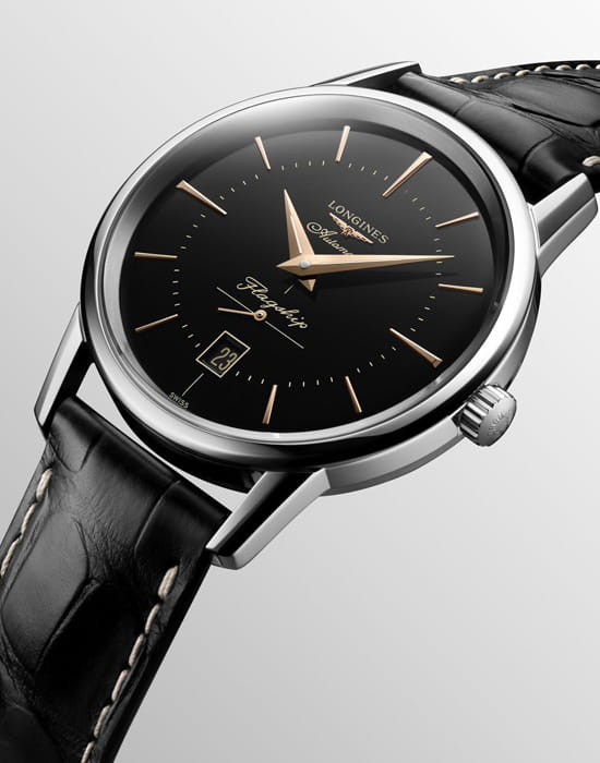 Longines Longines Heritage L4.795.4.58.0, heritage швейцария мужские часы на браслете кожаный боковой вид